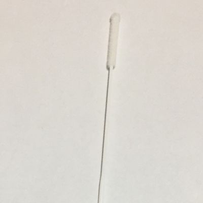 Disposable Sterile Medical Cotton Swab , White PCR Test Nose Swab